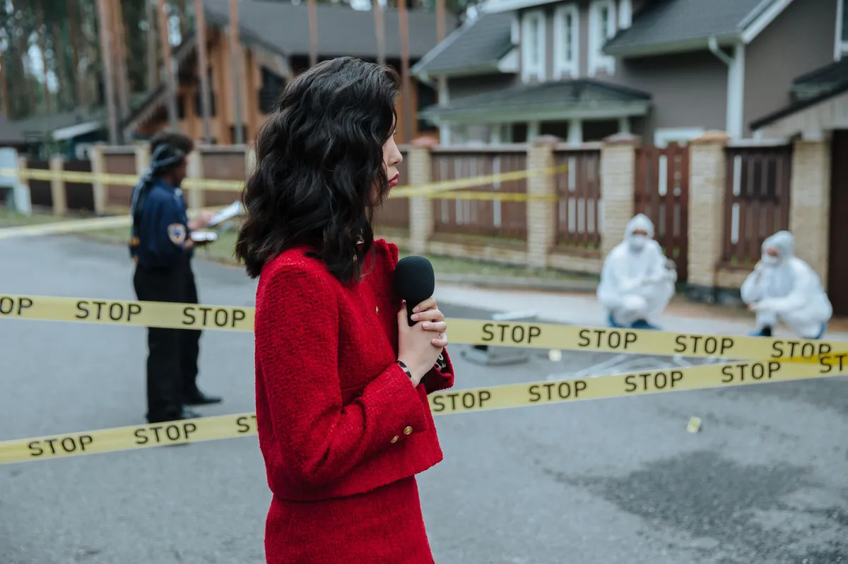media coverage of crime scene