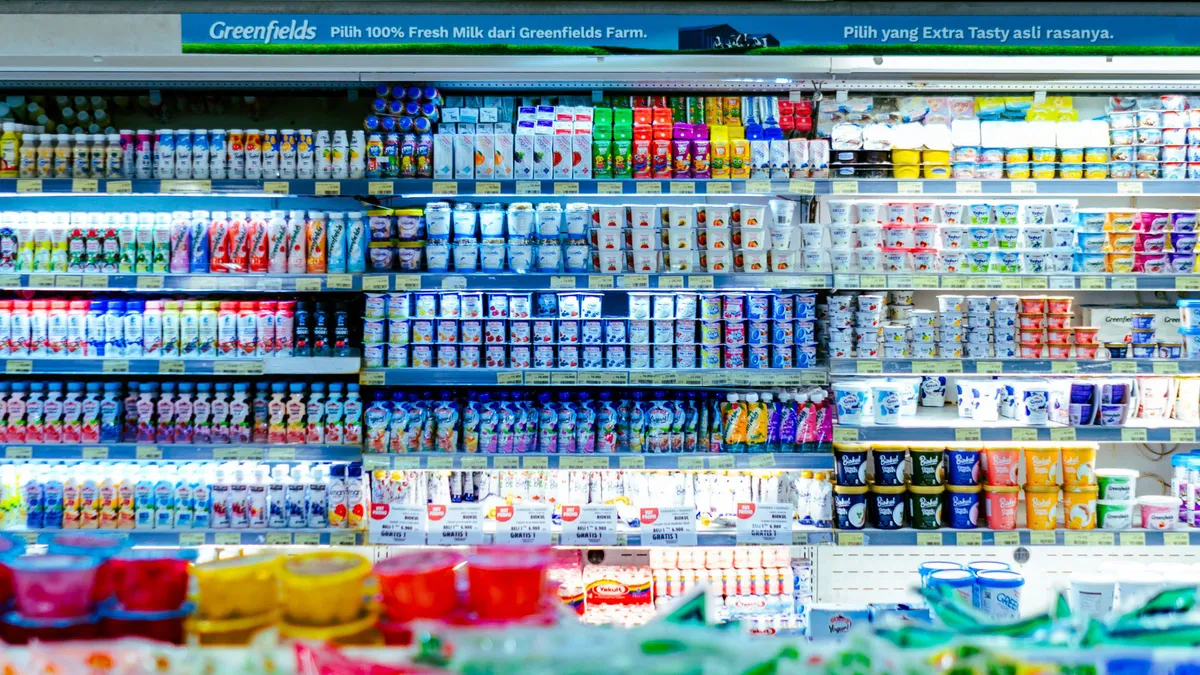 yogurt product display