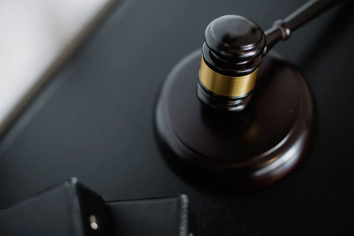 legal gavel closeup