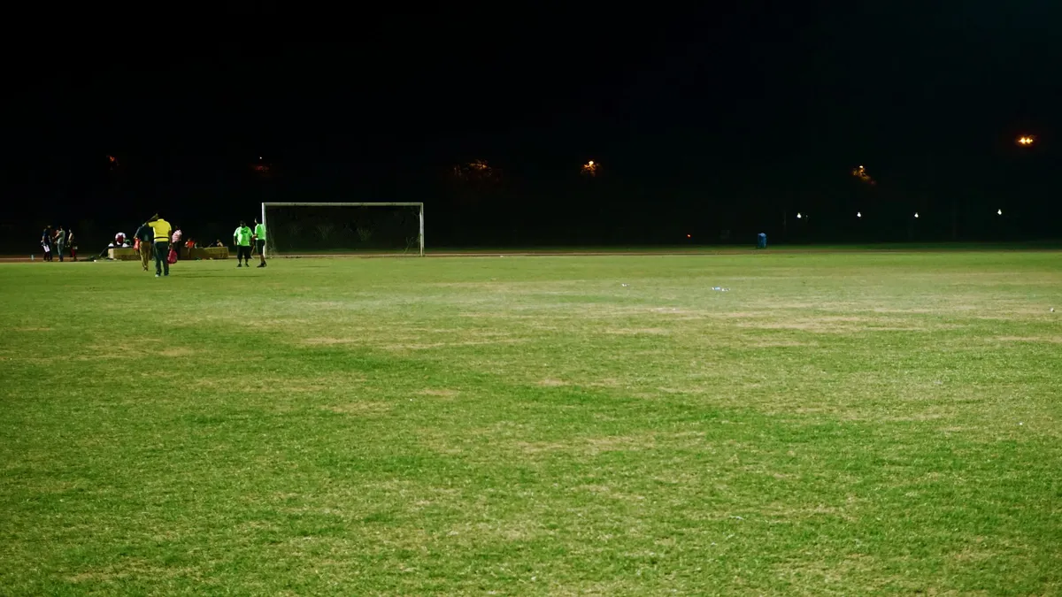 soccer field with players