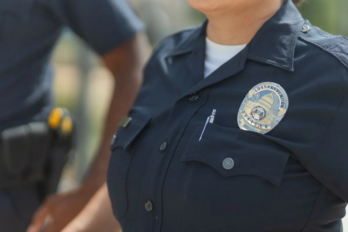 police officer badge closeup