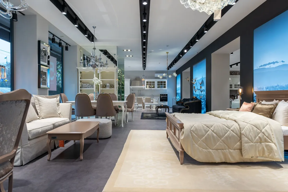modern furniture showroom