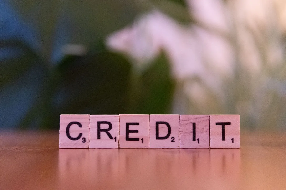 closeup of credit score report