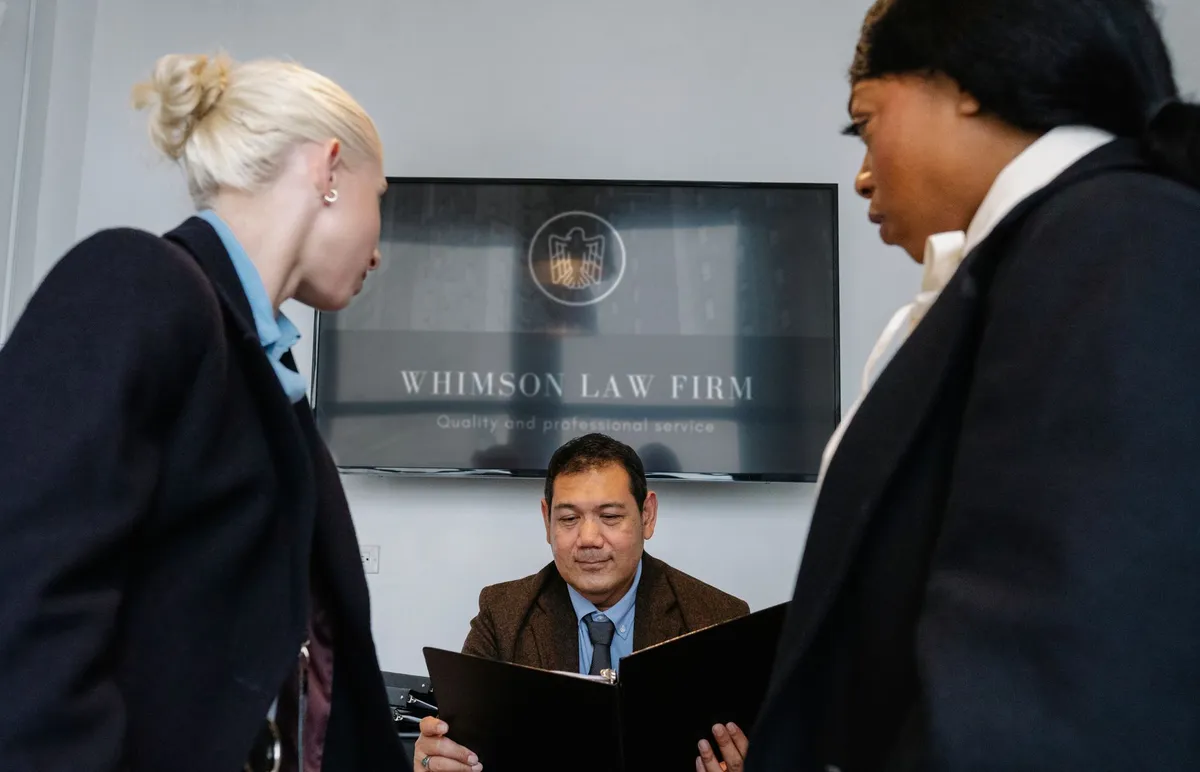 legal support team working