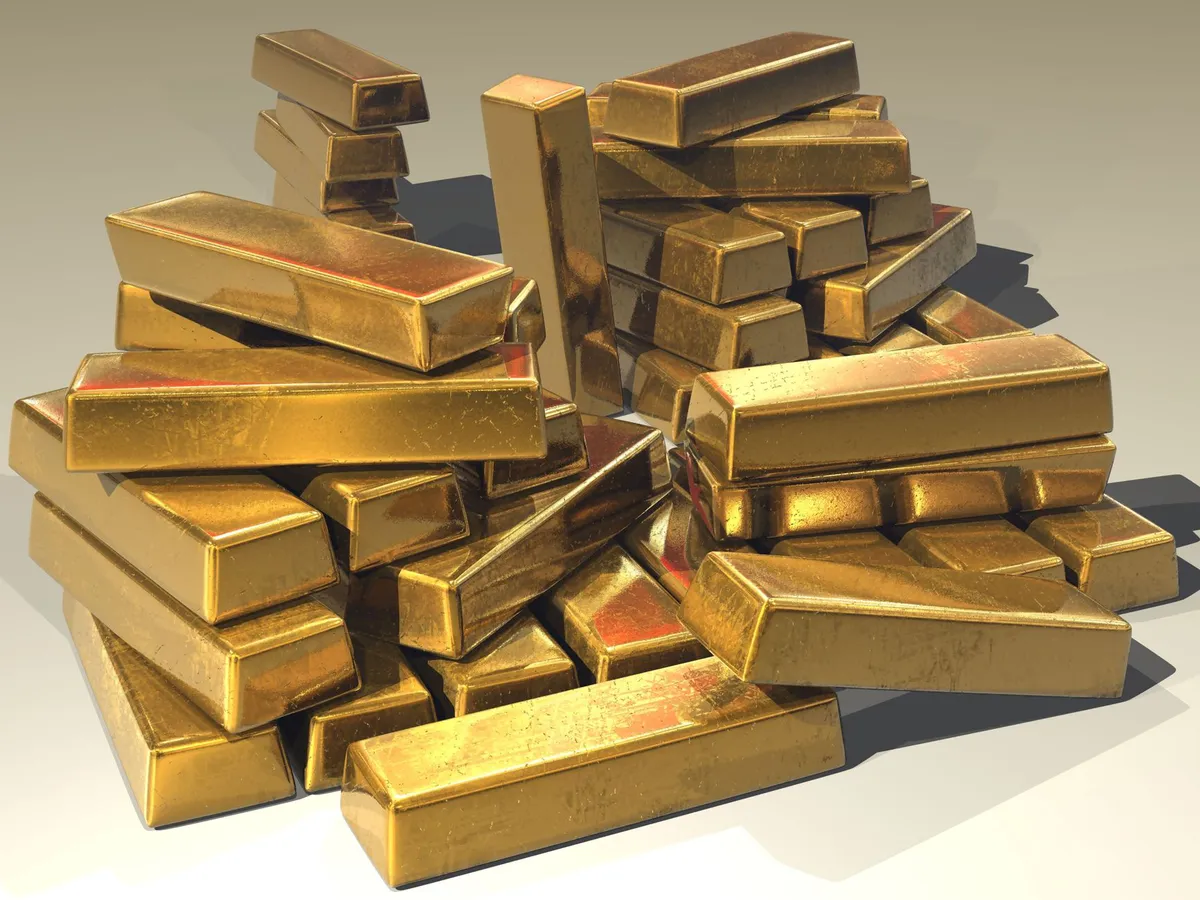 gold bars stacked neatly