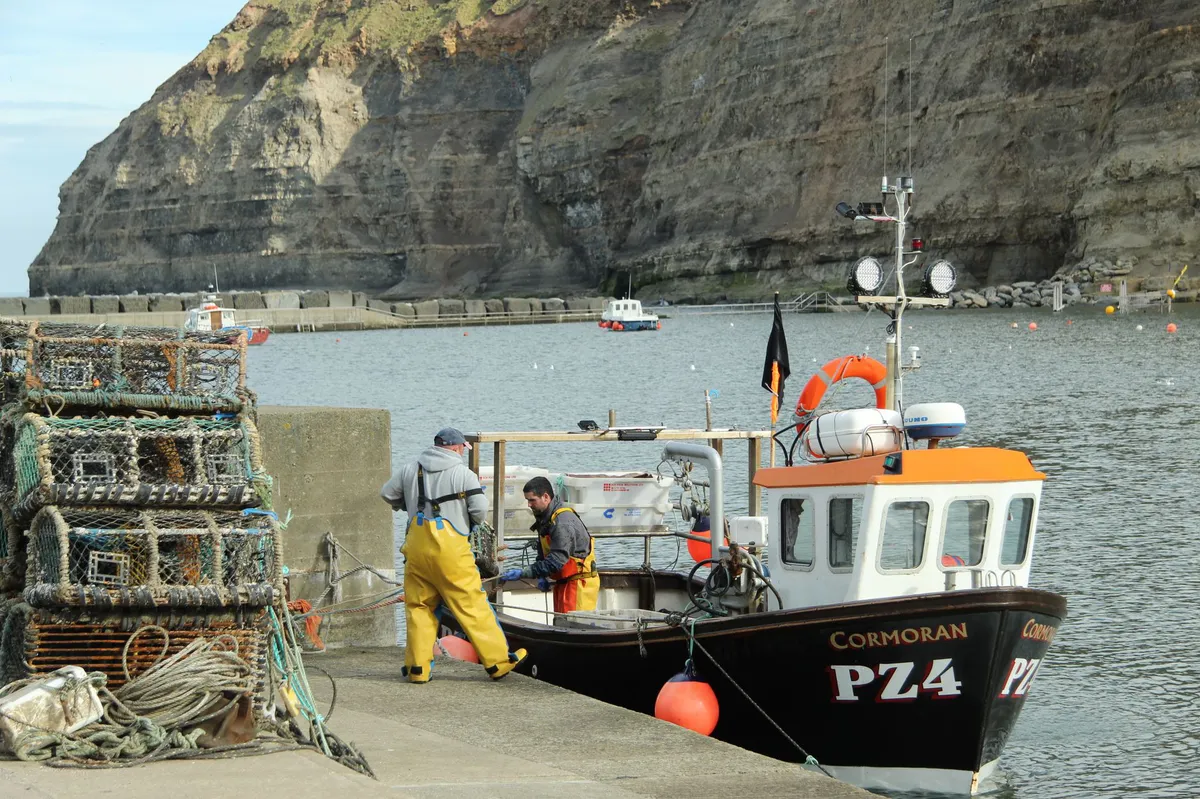 lobster fishermen at work