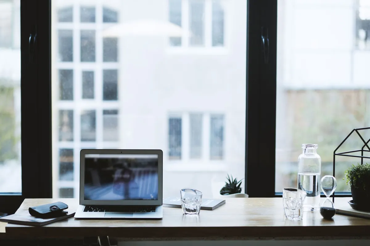 modern office with technology