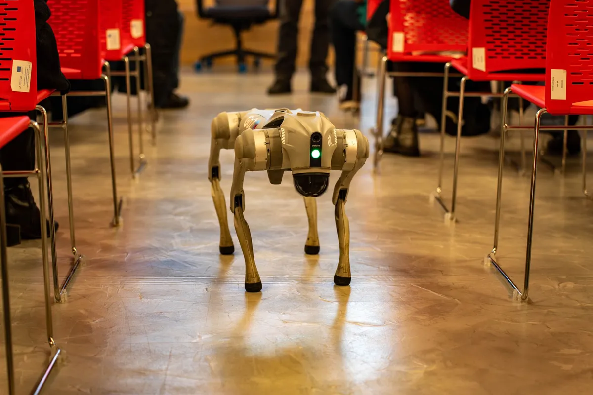 AI police robot demonstration