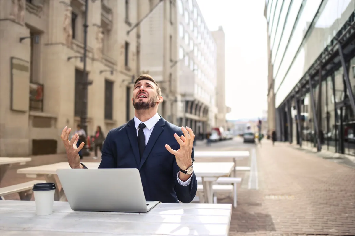 distressed businessman