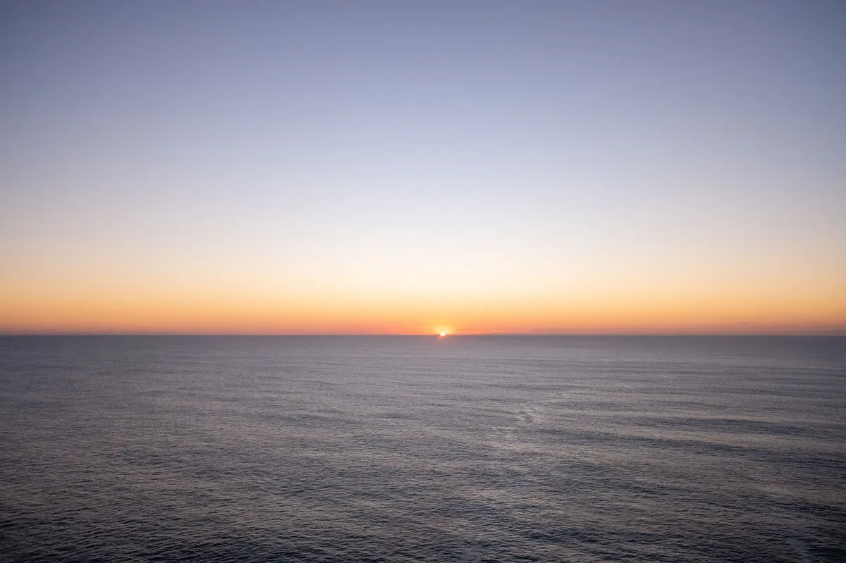 sunset over the ocean