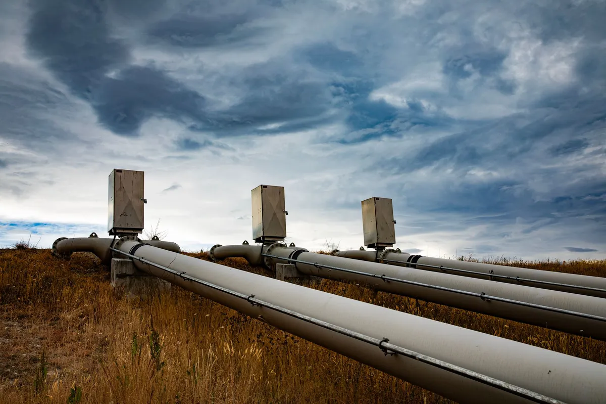 tribal land with pipeline