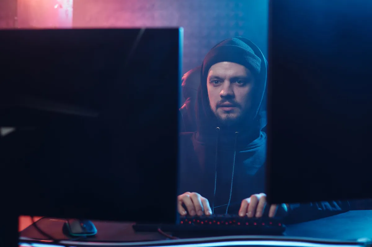 cybersecurity monitoring at night