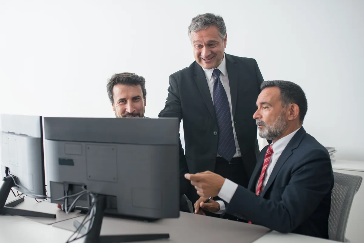 Graham with colleagues
