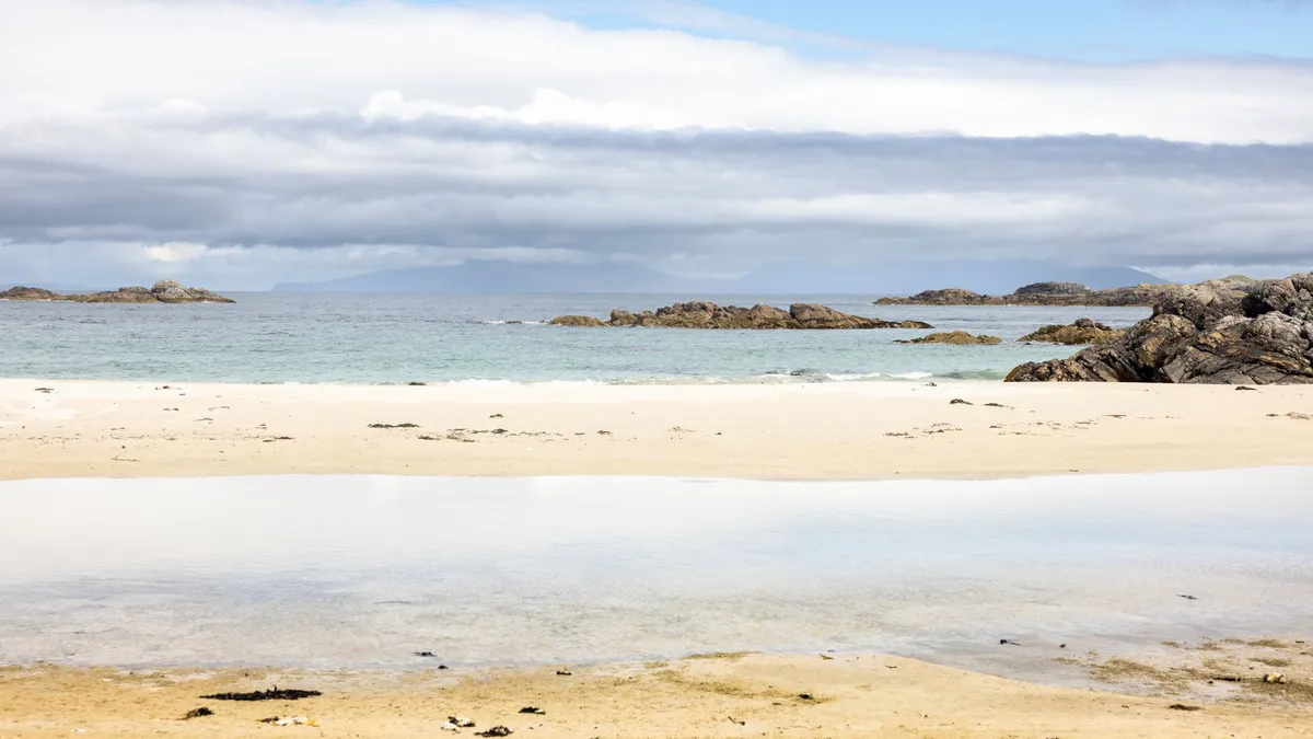 isolated beach scene