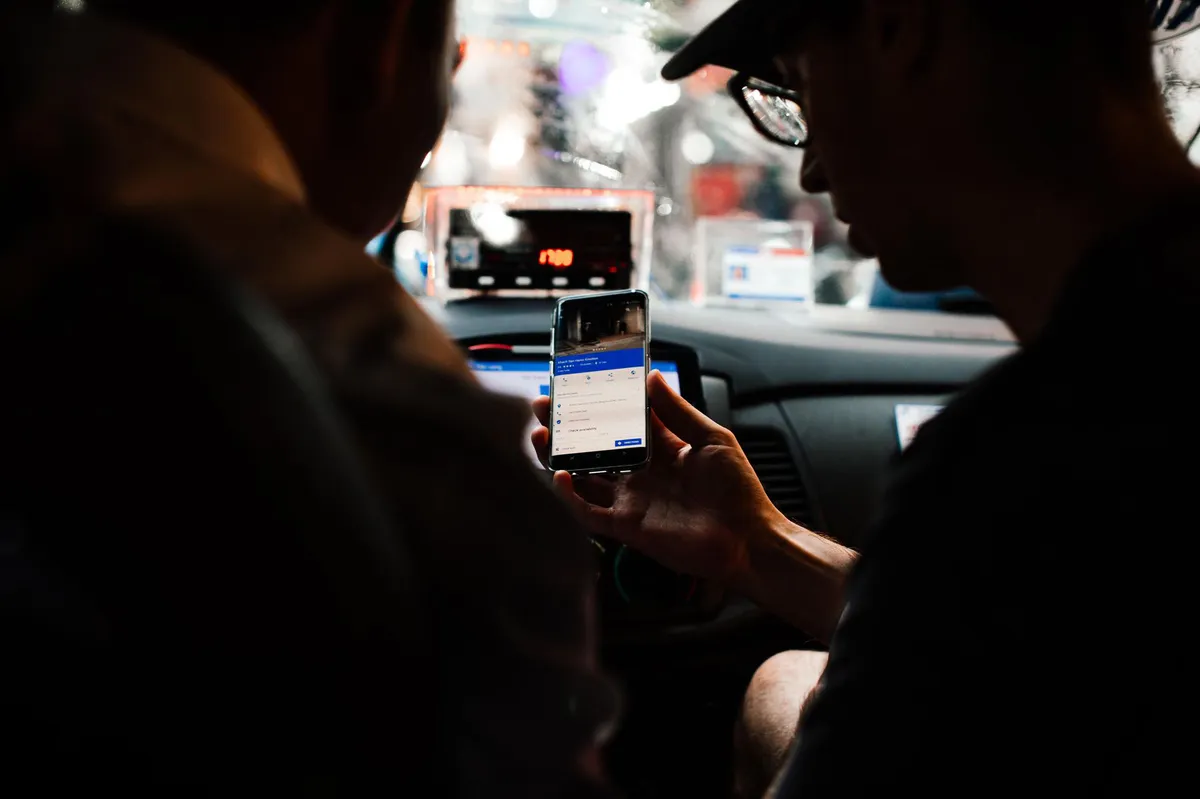 rideshare accident scene