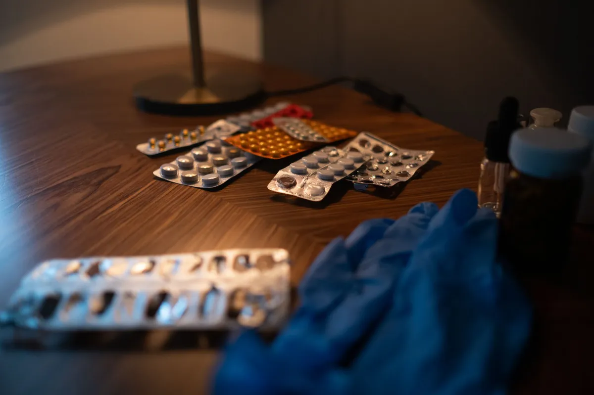 prescription medications on table
