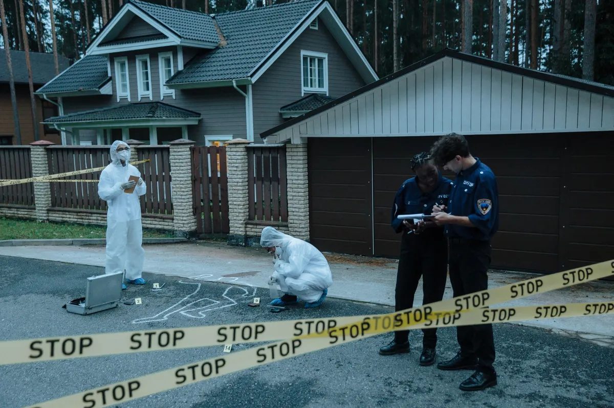 police investigation scene