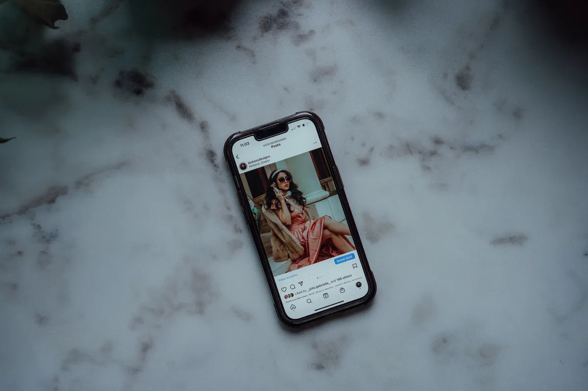 influencer social media post