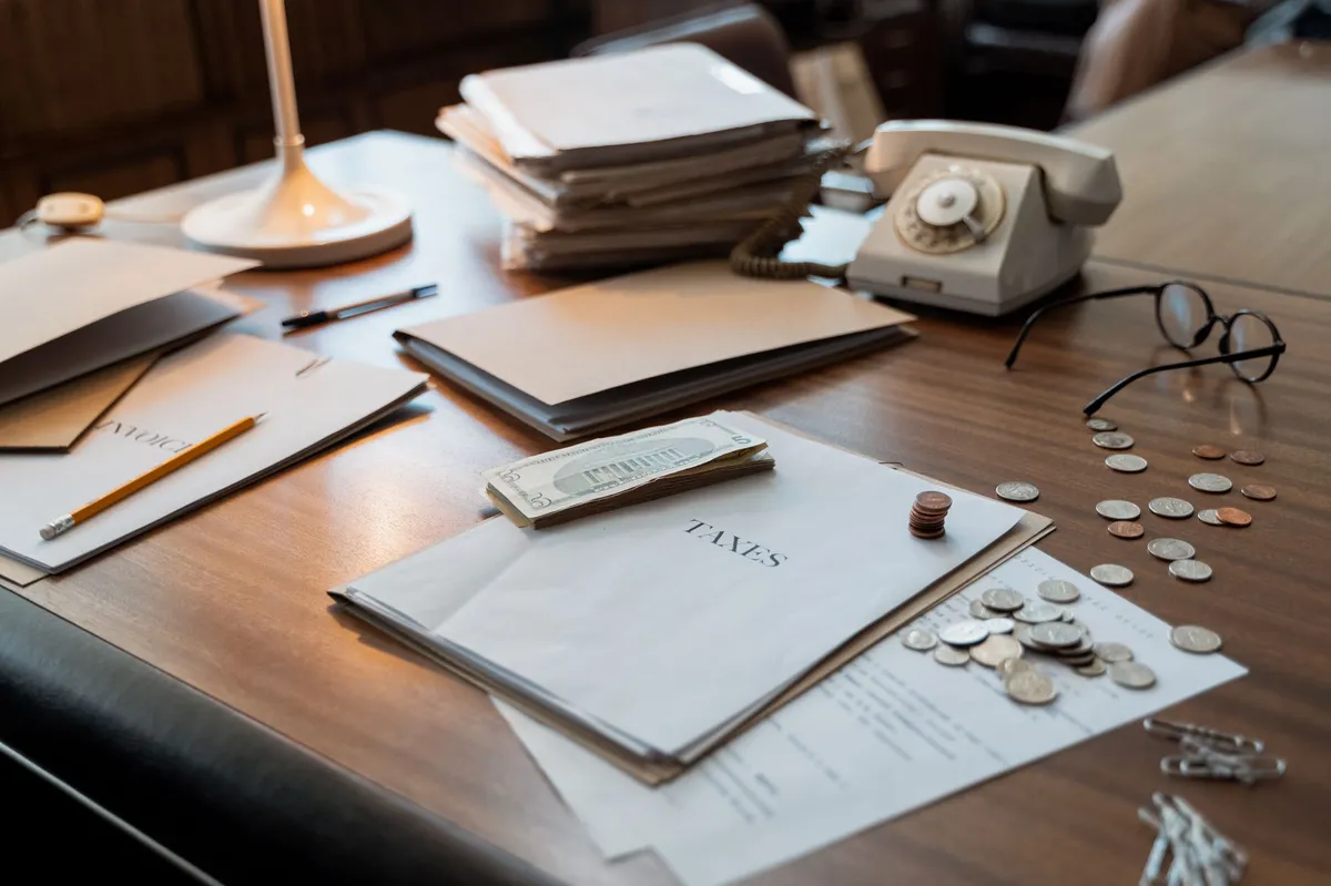 tax paperwork on desk