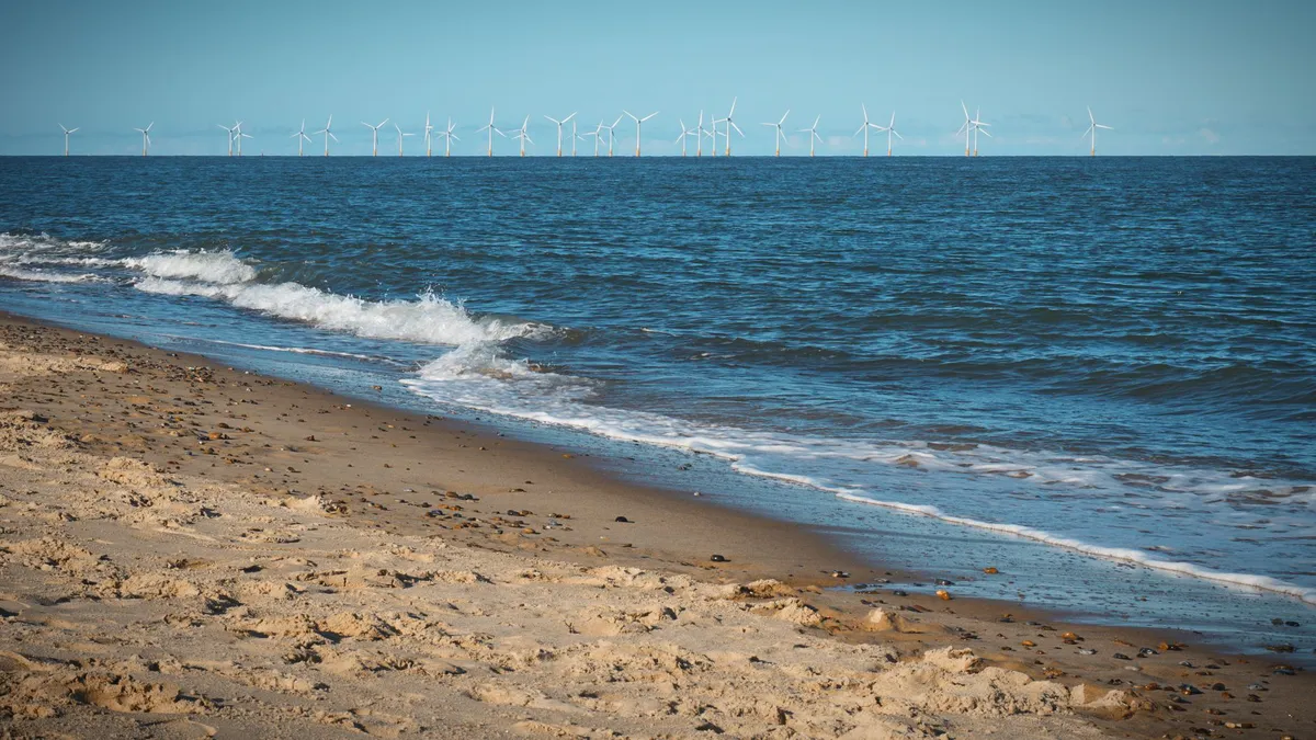 offshore wind farm near coast