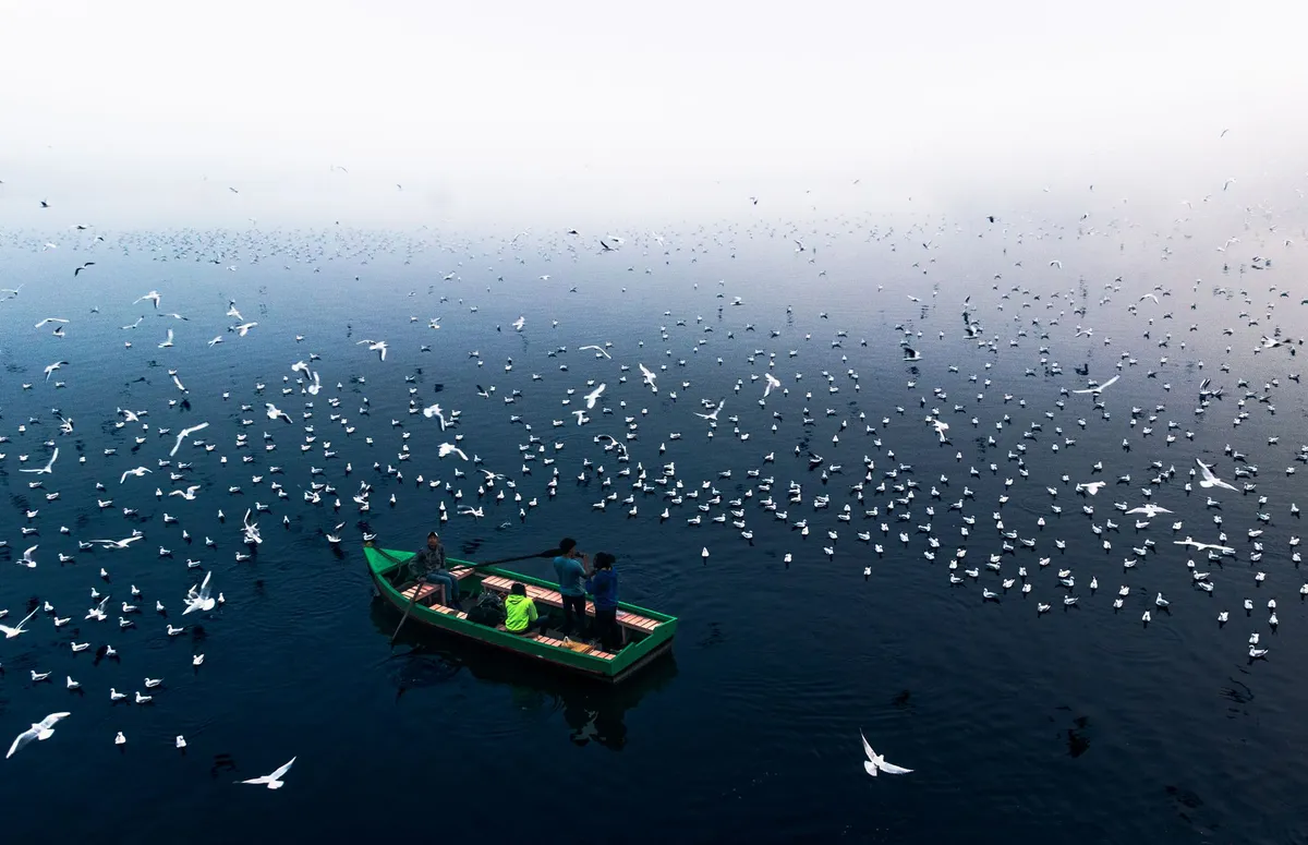 migrants on a boat