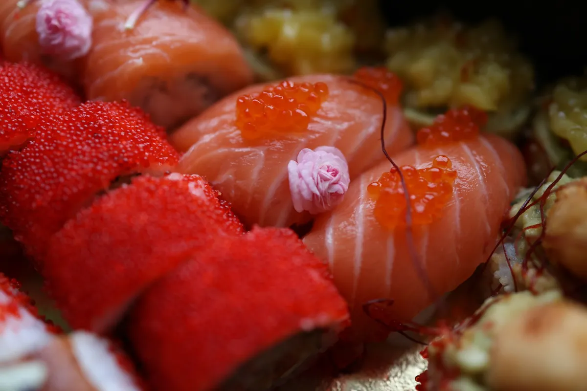 seafood platter closeup