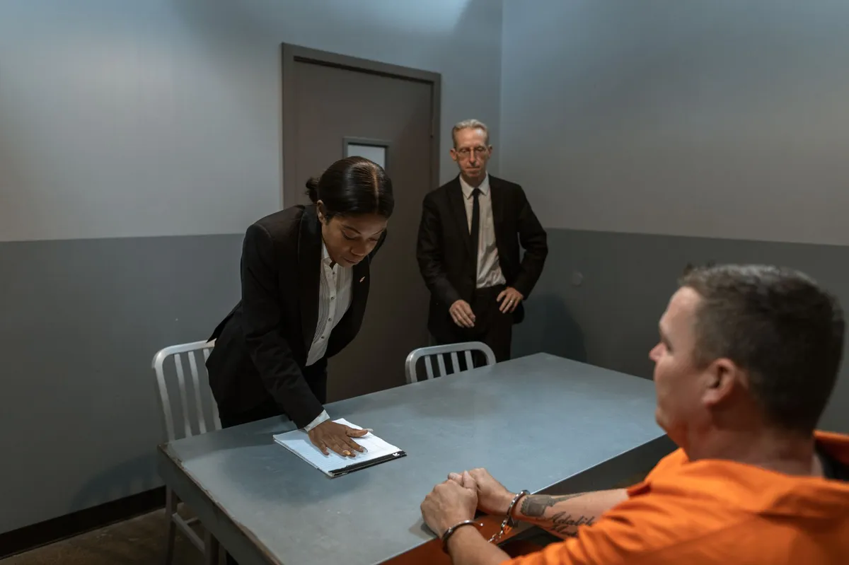 legal team preparing witness