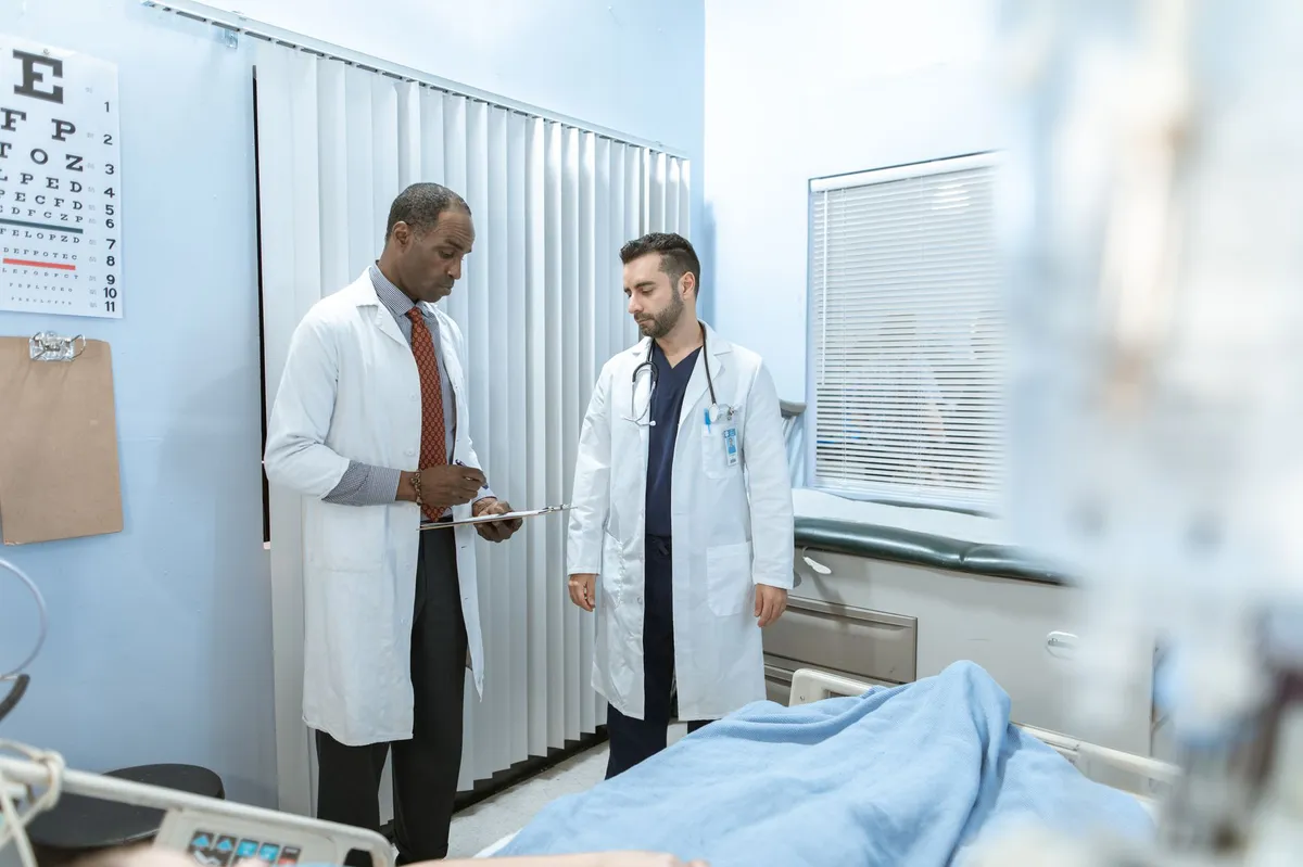 healthcare professionals discussing patient care