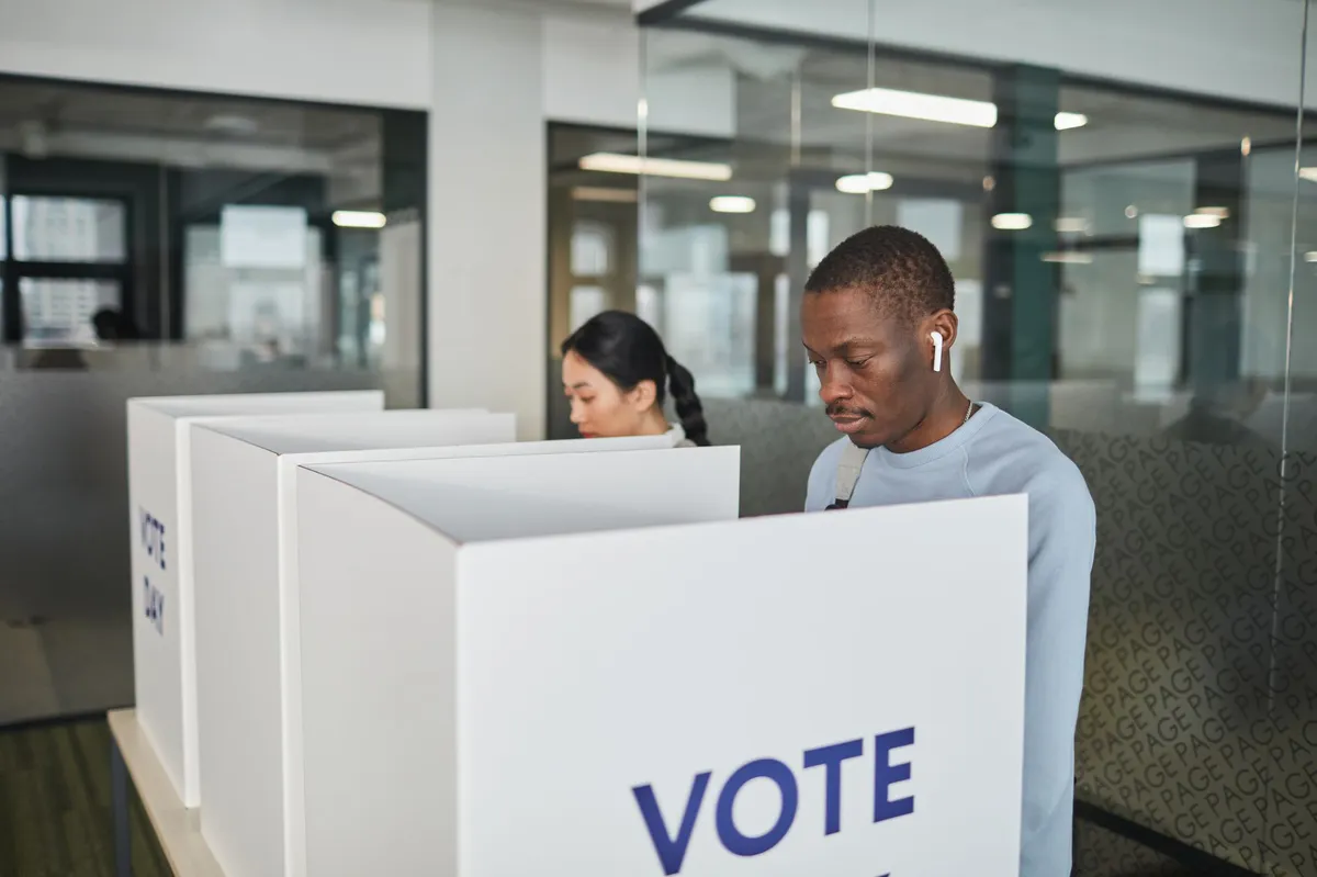 voters at the polls