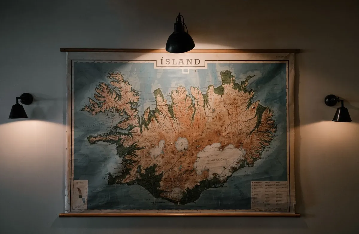 map of Iceland