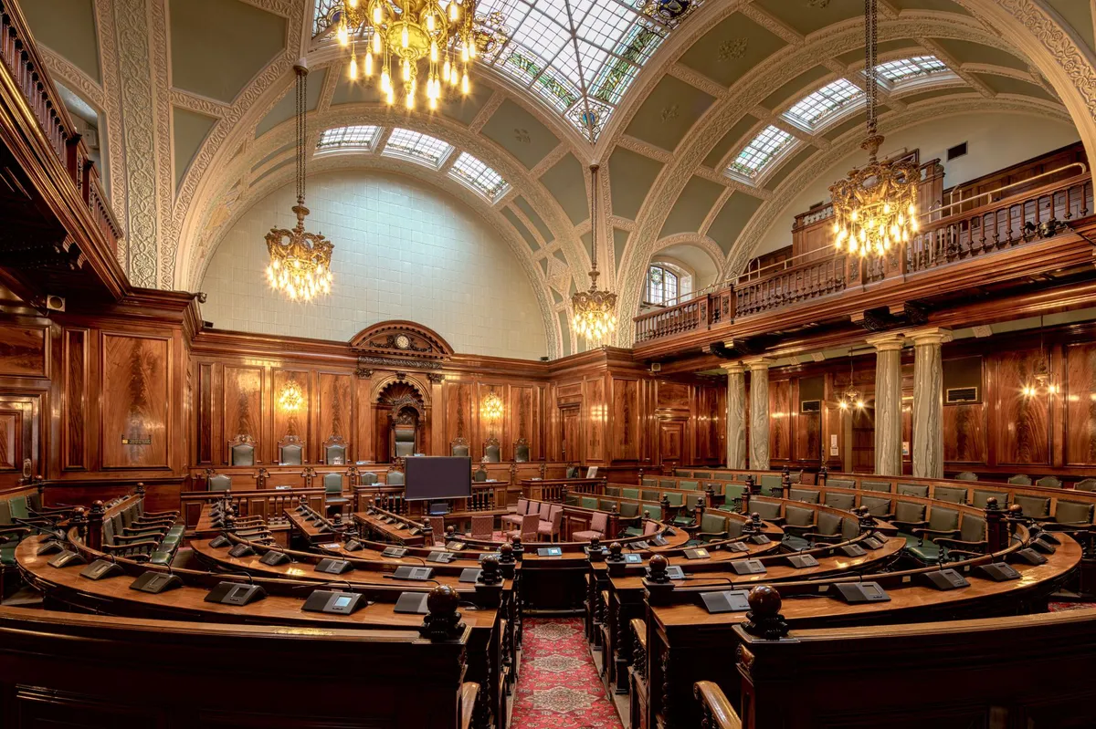 political debate stage