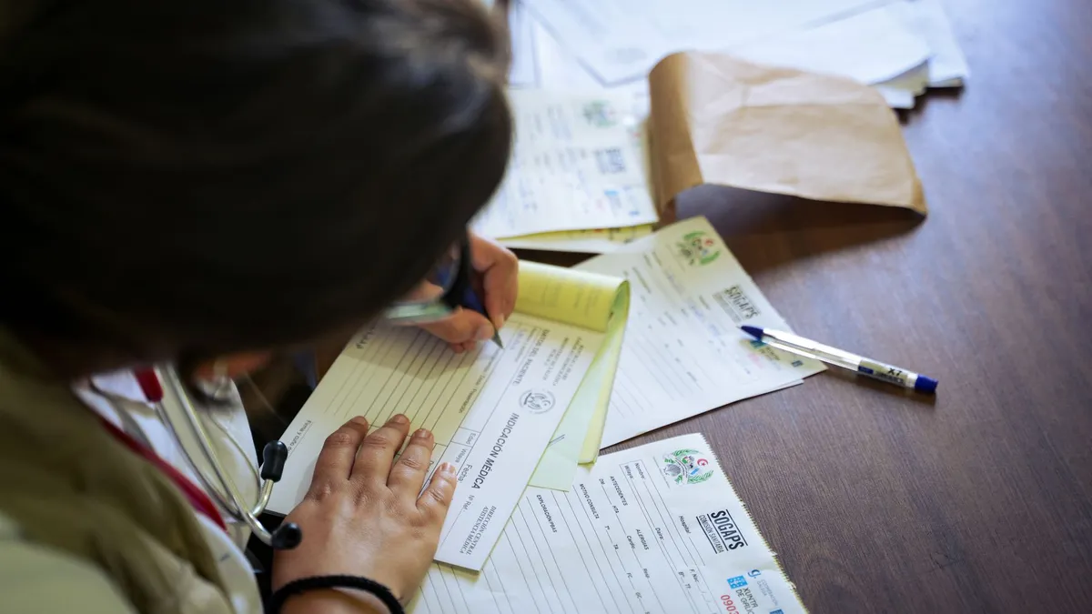 medical records on a desk
