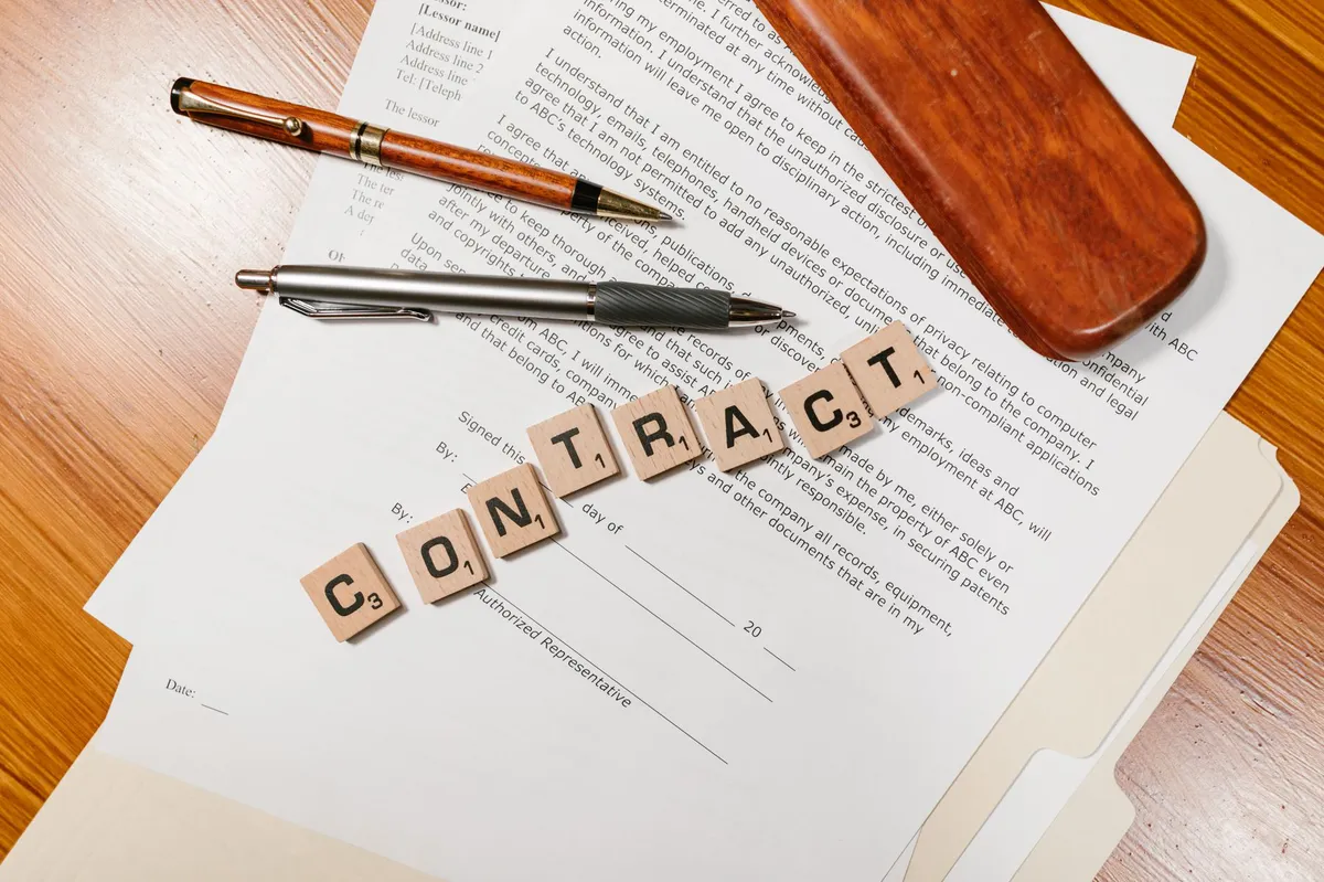 legal documents on a table
