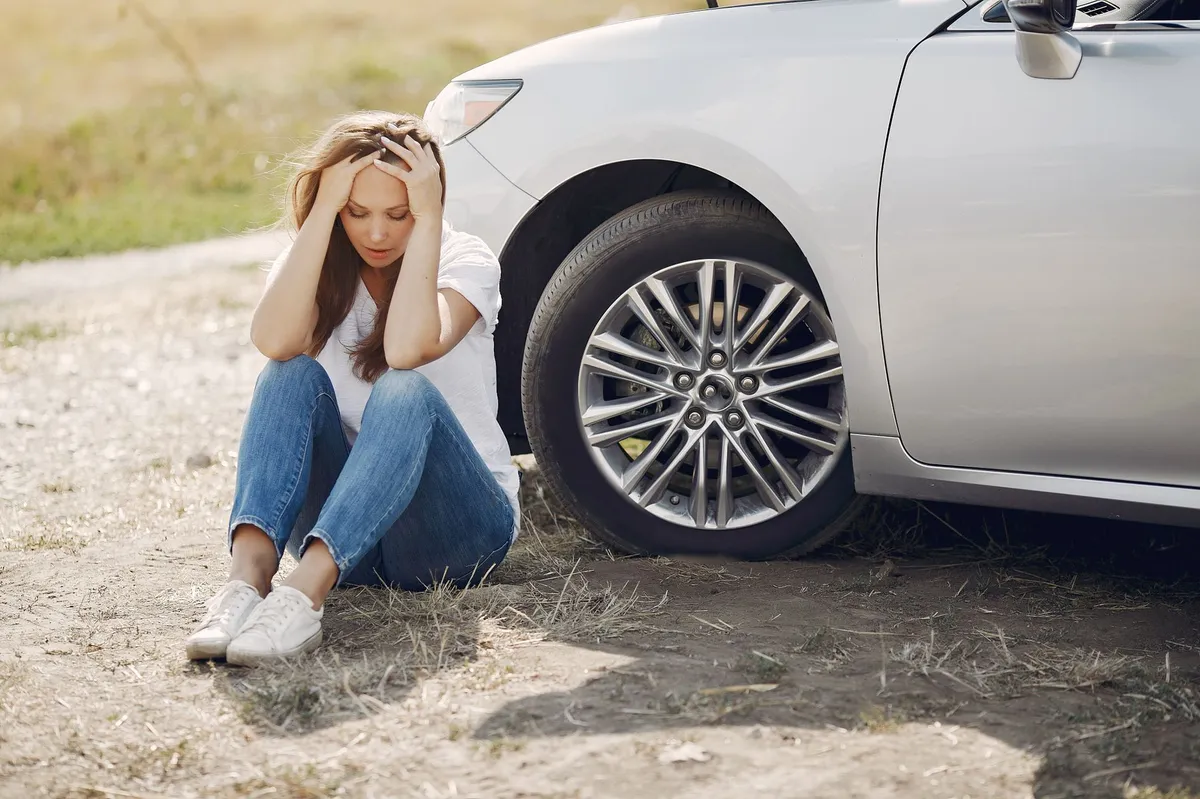 frustrated car accident victim