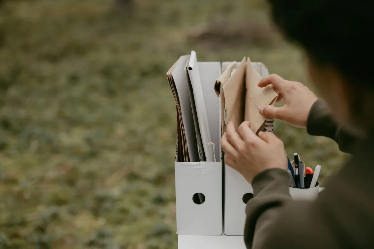 organized files and documents