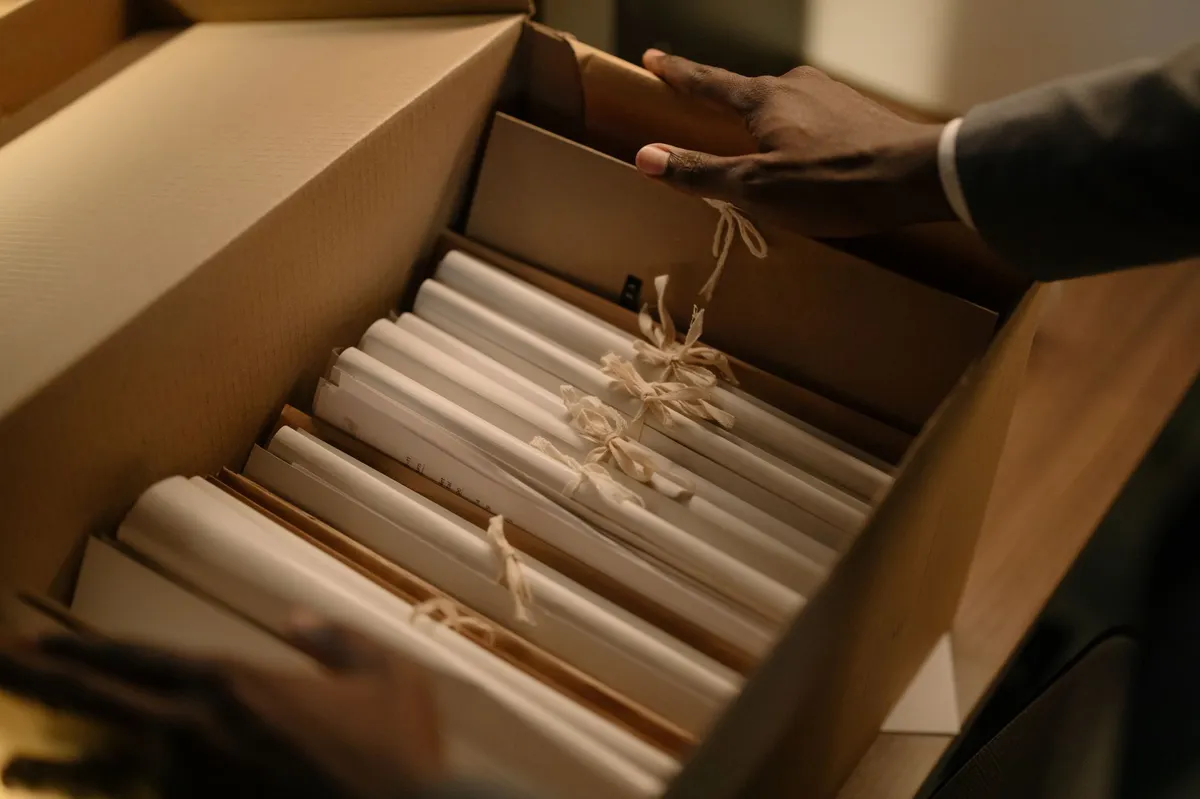 legal documents being filed