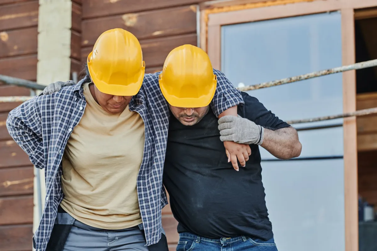 injured worker at workplace