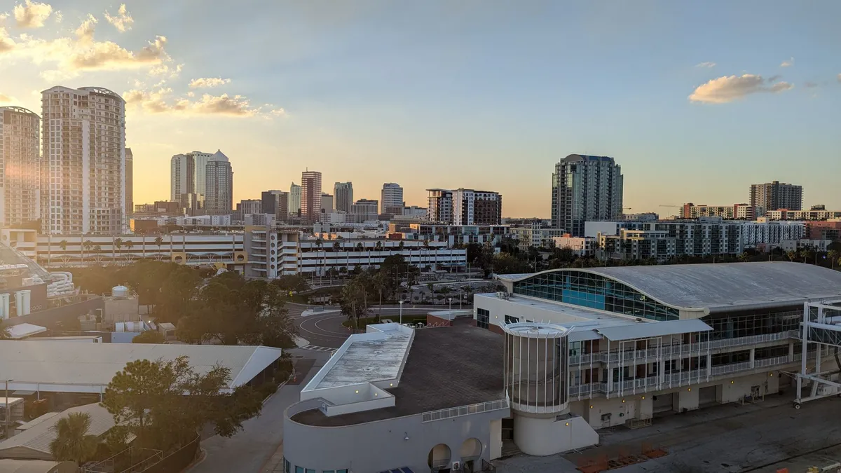 Tampa skyline at sunset