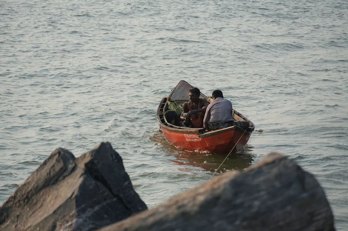 fishing boat at sea