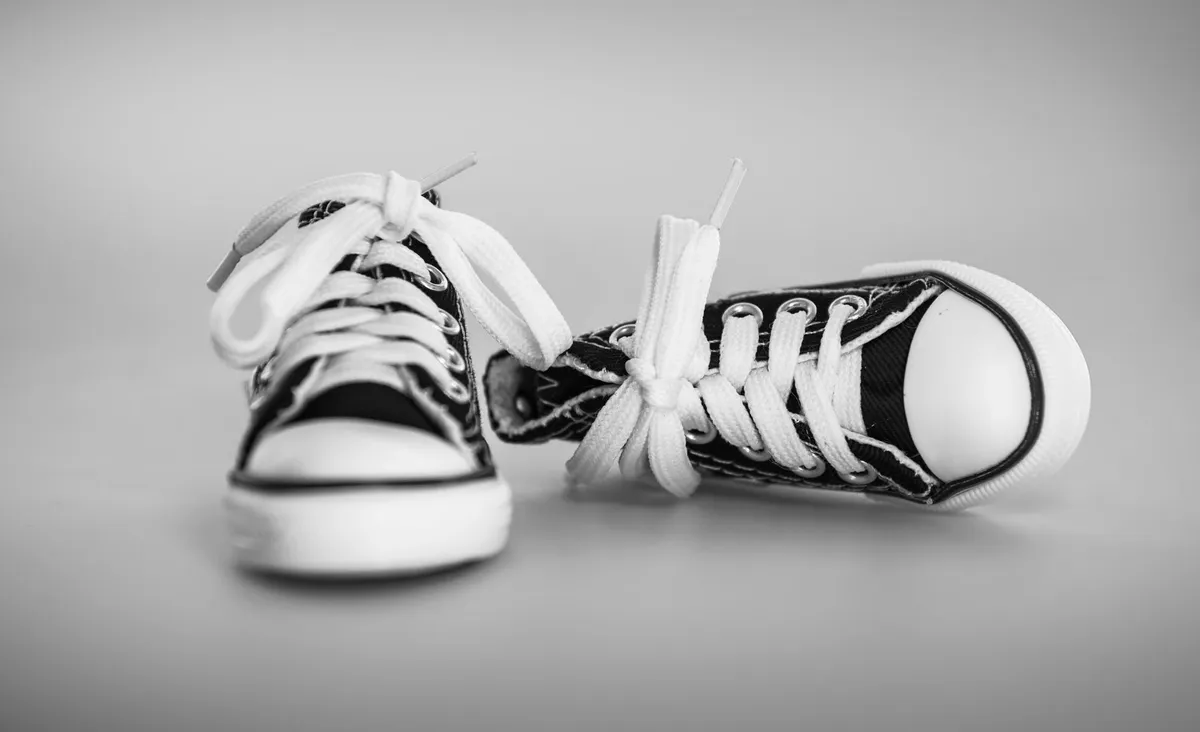 close-up of squeaky shoes