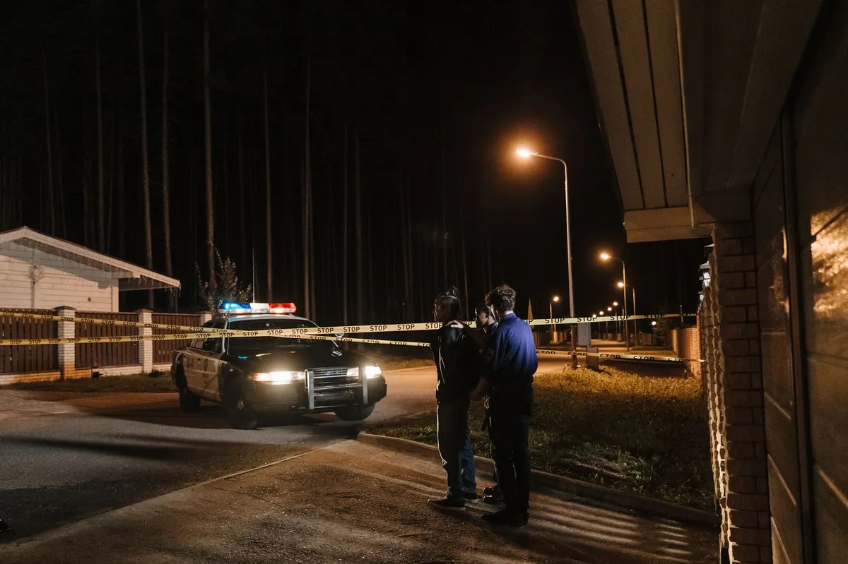 police shooting scene