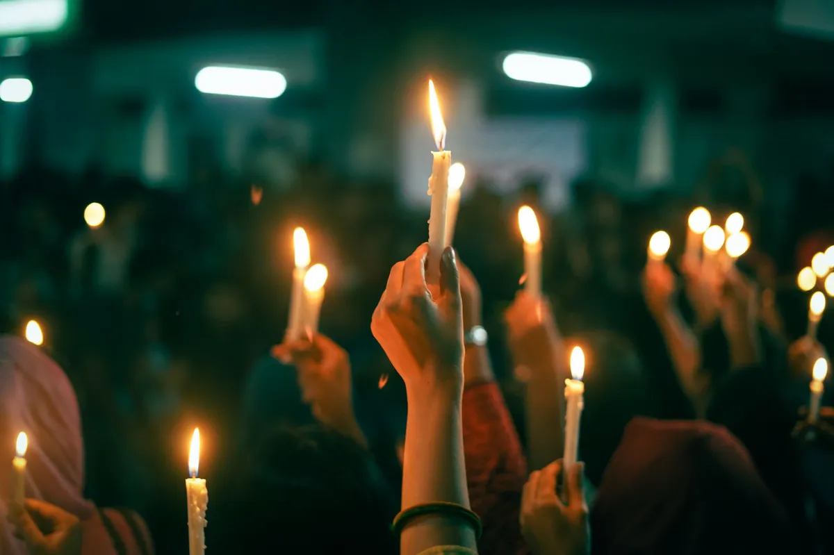 community vigil for victim