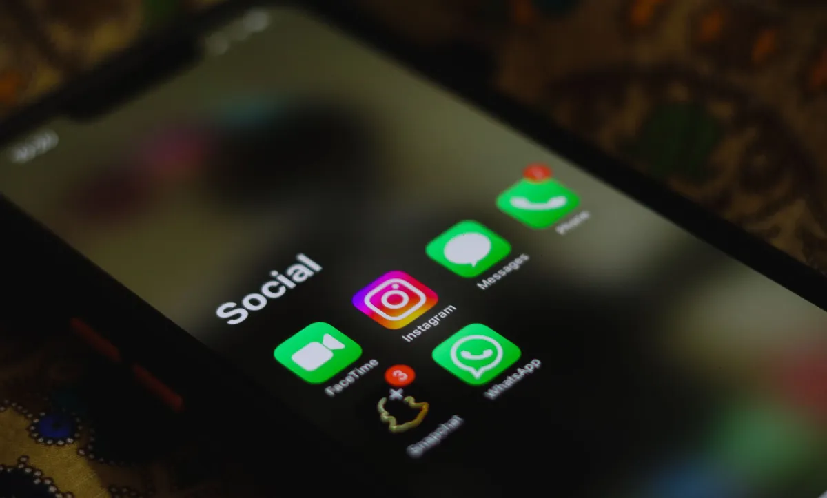 social media app on smartphone