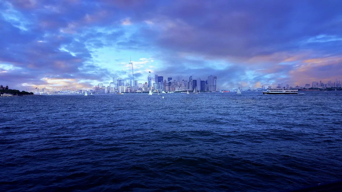 New York Harbor sunset