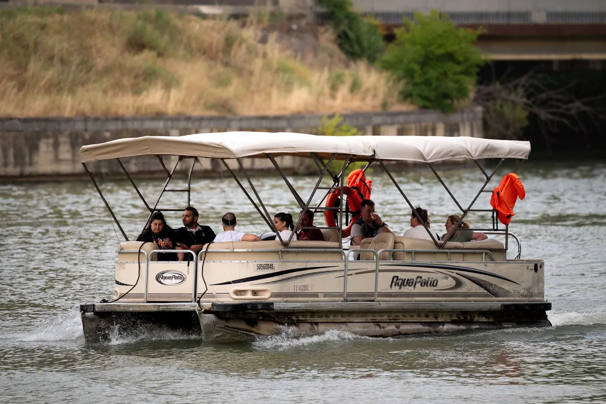 pontoon boat on water