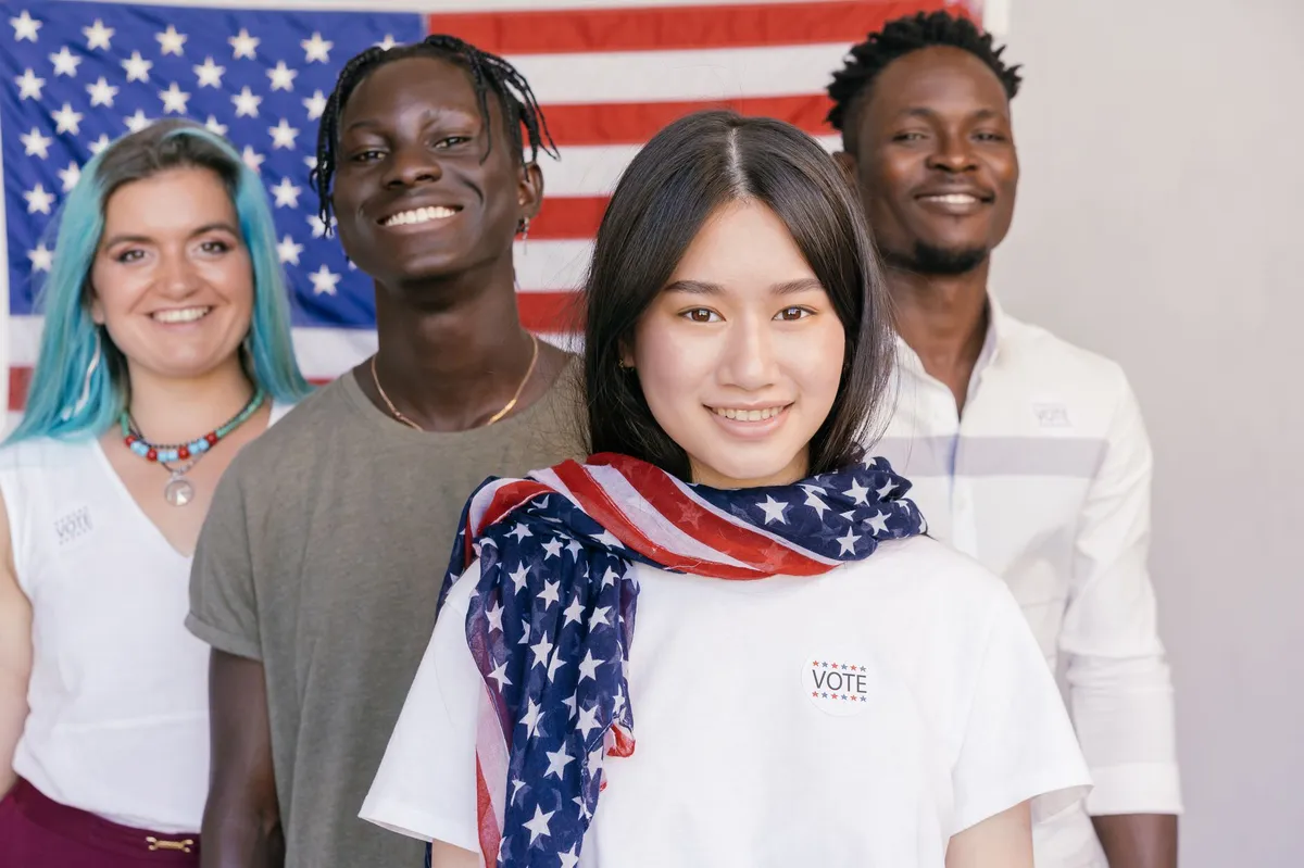 family celebrating citizenship