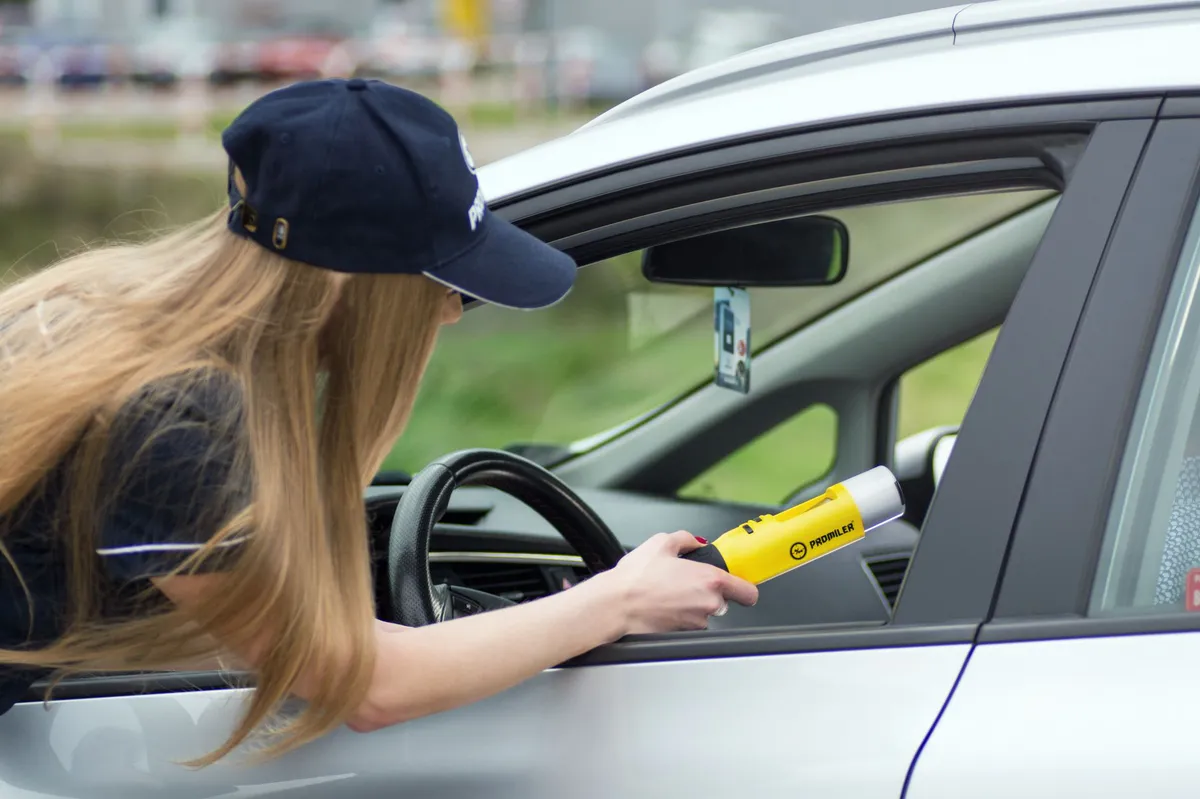 police officer conducting sobriety test