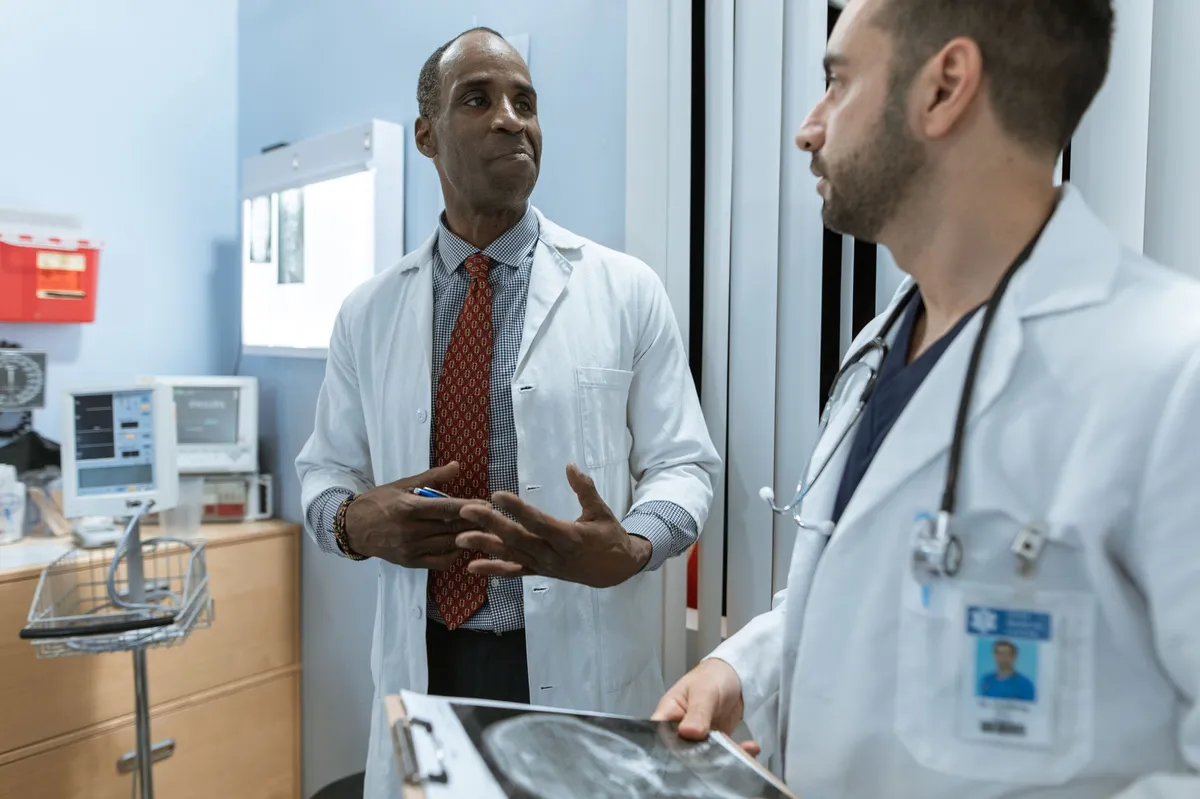 healthcare professionals discussing