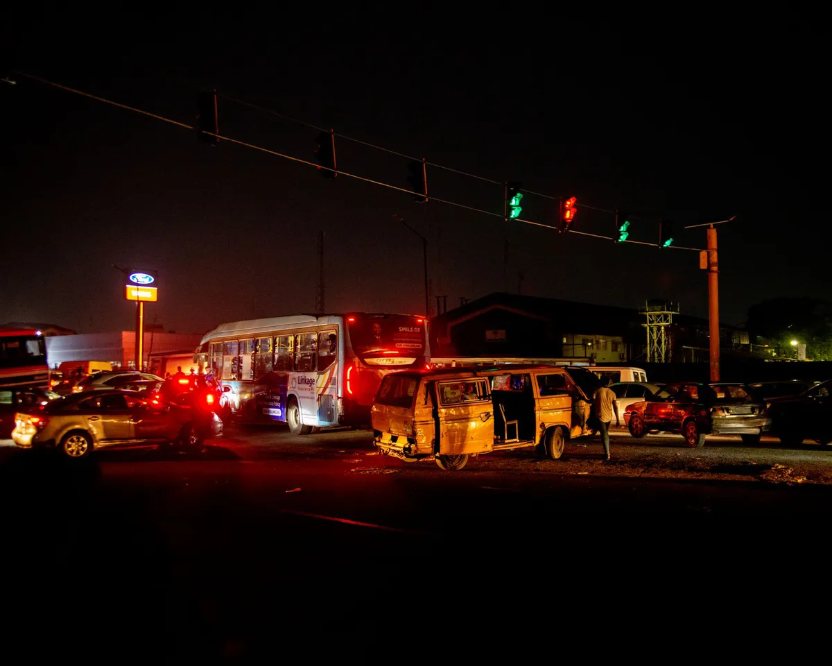 chaotic car accident scene