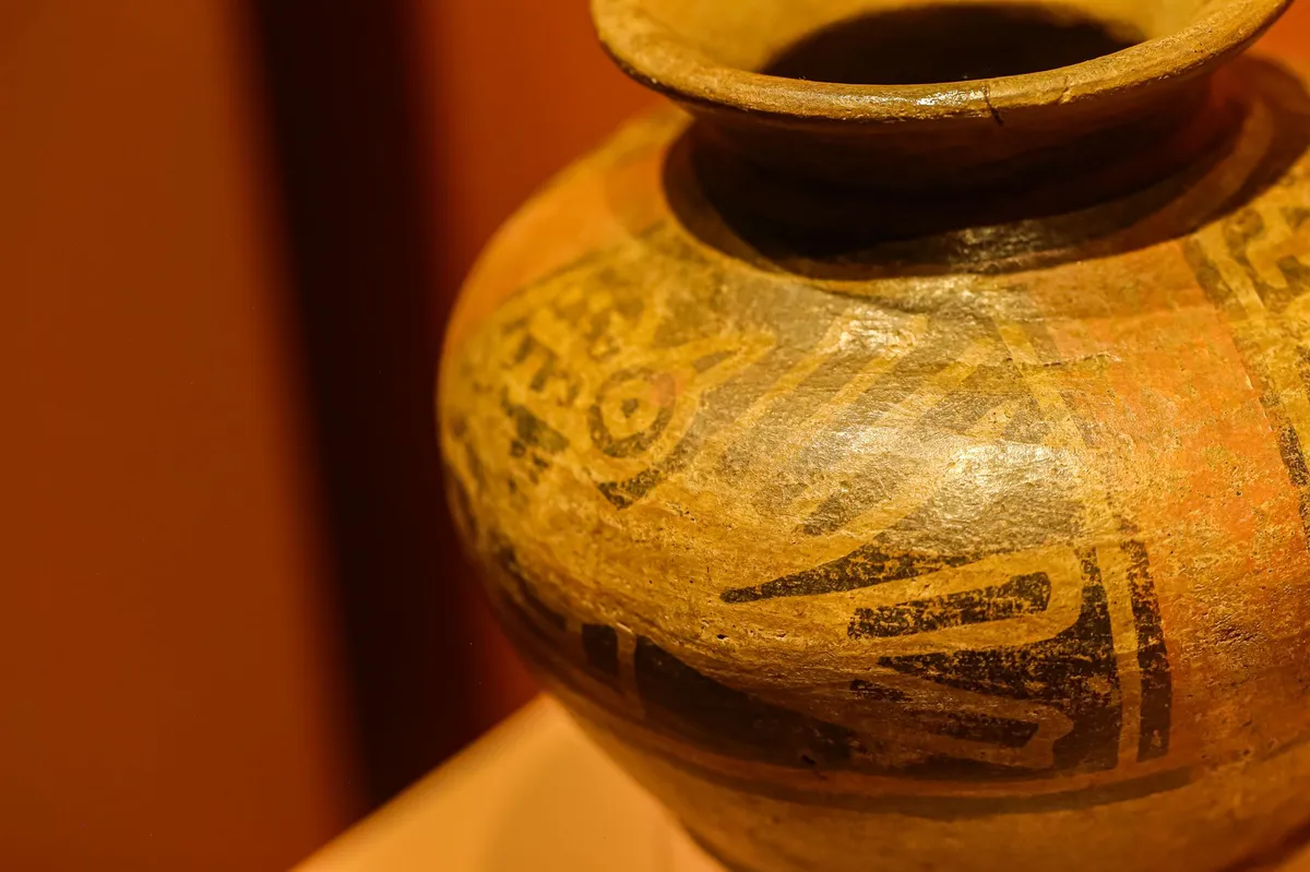 ancient pottery closeup